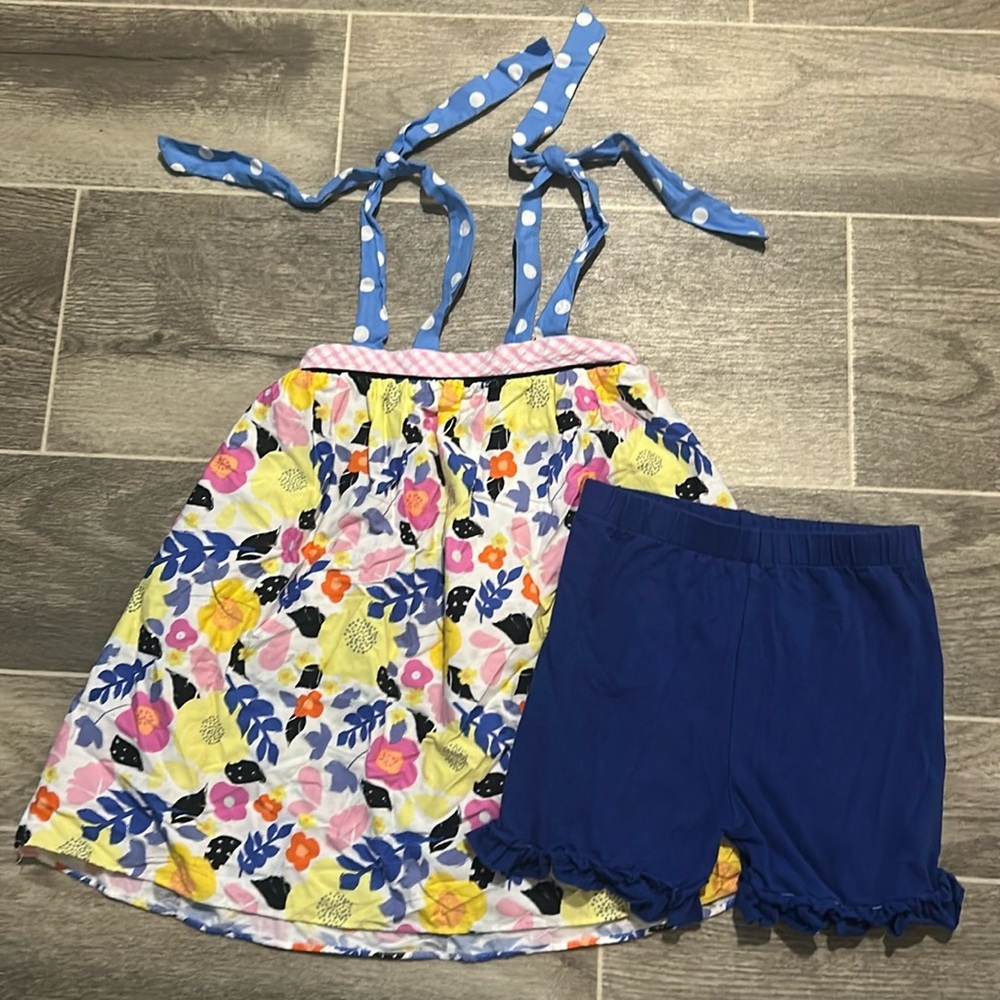 Girl's Floral Top Tunic and Short Set